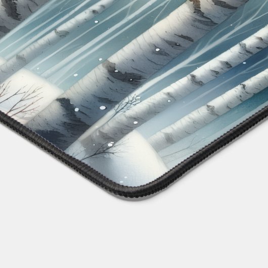 Snowy Birch Forest Desk Mat with Fox (Hoek)