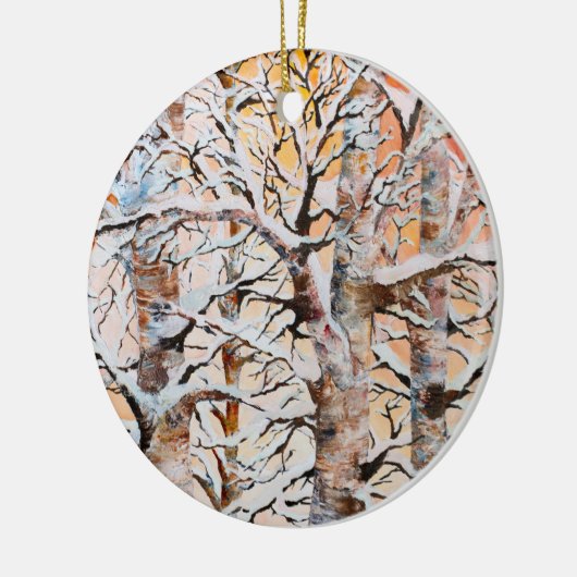 Snowy Birch Holiday Ornament (Links)