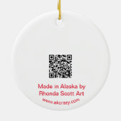 Snowy Birch Holiday Ornament (Achterkant)