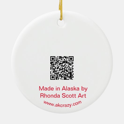 Snowy Birch Holiday Ornament (Achterkant)