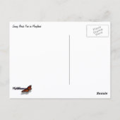 Snowy Birch Tree Canopy Briefkaart (Achterkant)