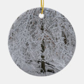 Snowy Birch Tree Canopy Keramisch Ornament (Voorkant)