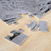 Snowy Birch Tree Canopy Legpuzzel (Zijkant)