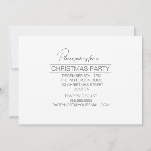 Snowy Birch Trees Kerstfeest Blauwgroen ID1003 Kaart (Achterkant)