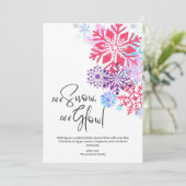 Snowy Bliss Christmas Holiday Kaart (Staand voorkant)