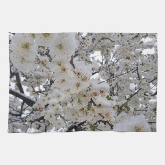 Snowy Blossom Kitchen Towel Theedoek (Horizontaal)