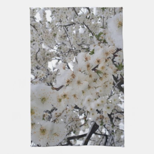 Snowy Blossom Kitchen Towel Theedoek (Verticaal)