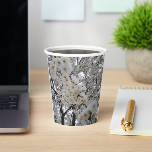 Snowy Blossom Paper Cup Papieren Bekers (Insitu)