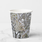Snowy Blossom Paper Cup Papieren Bekers (Voorkant)