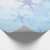 Snowy Blue Merry Christmas - Inpakpapier (Hoek)