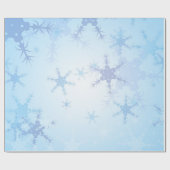 Snowy Blue Merry Christmas - Inpakpapier (Vlak)