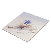 Snowy Blue Mountain Crocus Reborn Flower Ceramic T Tegeltje (Zijkant)