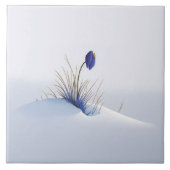 Snowy Blue Mountain Crocus Reborn Flower Ceramic T Tegeltje (Voorkant)