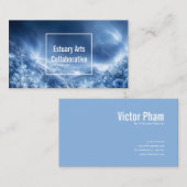 Snowy Blue Rose Floral and Mountain Light Visitekaartje (Voorkant / Achterkant)