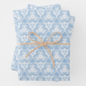 Snowy Blue Swirl Inpakpapier Vel (In situ)