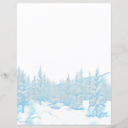 Snowy Blue Trees (Achterkant)