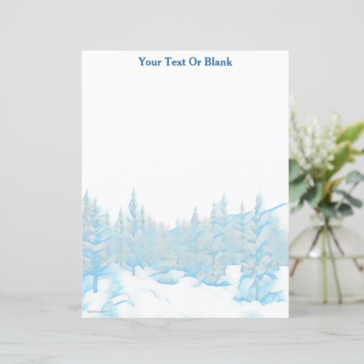 Snowy Blue Trees (Staand voorkant)