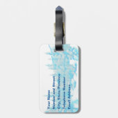 Snowy Blue Trees Bagagelabel (Achterkant verticaal)