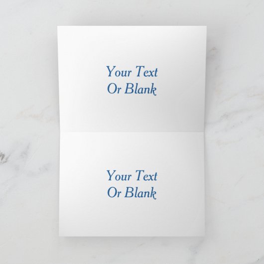 Snowy Blue Trees Kaart (Binnen)