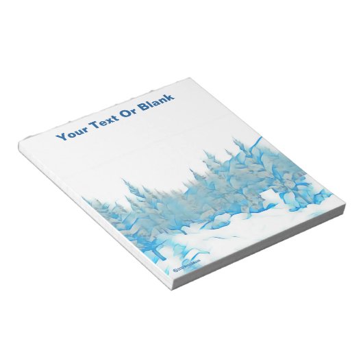 Snowy Blue Trees Notitieblok (Schuin)