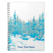 Snowy Blue Trees Notitieboek (Voorkant)