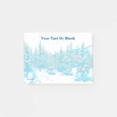 Snowy Blue Trees Post-it® Notes (Voorkant)