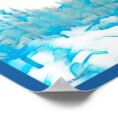 Snowy Blue Trees Poster (Hoek)