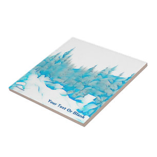 Snowy Blue Trees Tegeltje