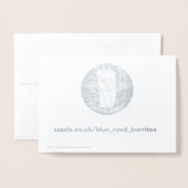 Snowy Blue Trees - Vrolijk kerstfeest Folie Kaarten (Met envelop)