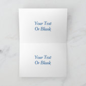 Snowy Blue Trees - Vrolijk kerstfeest Kaart (Binnen)