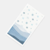 Snowy Blue Winter Guest Towel Servet (Hoek)