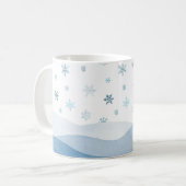 Snowy Blue Winter Landscape Mug Koffiemok (Voorkant links)