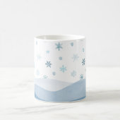 Snowy Blue Winter Landscape Mug Koffiemok (Center)