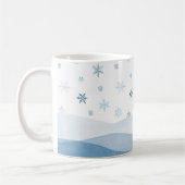 Snowy Blue Winter Landscape Mug Koffiemok (Links)