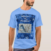 Snowy Bluebird Notecard T-shirt (Voorkant)