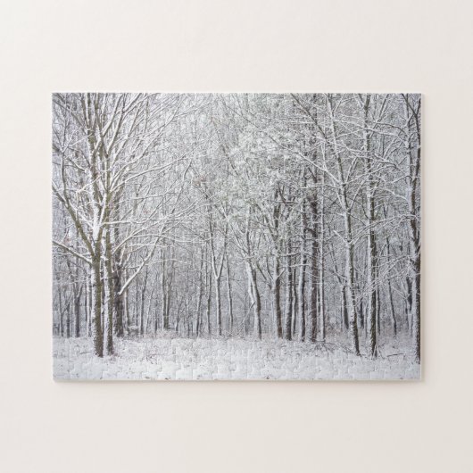 Snowy Bossen Jigzaag Puzzle Legpuzzel (Horizontaal)