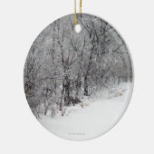 Snowy Bossen Round Photo Ornament (Links)
