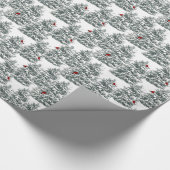 Snowy Branches Cadeaupapier (Hoek)