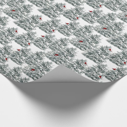 Snowy Branches Cadeaupapier (Hoek)
