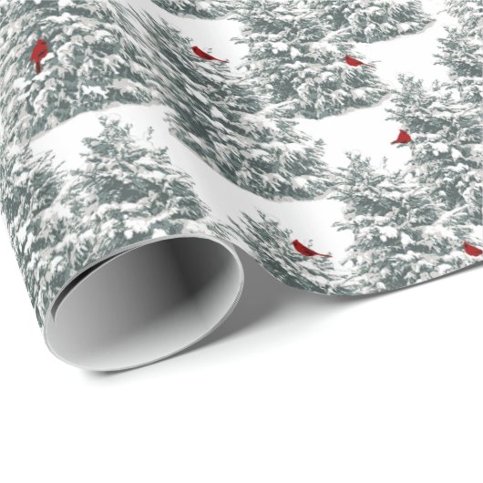 Snowy Branches Cadeaupapier (Rol Hoek)