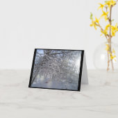 Snowy Branches Notecard Kaart (Gele Bloem)