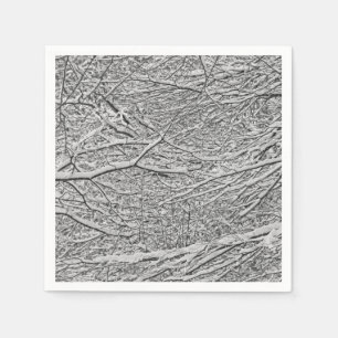 Snowy Branches Papieren servet