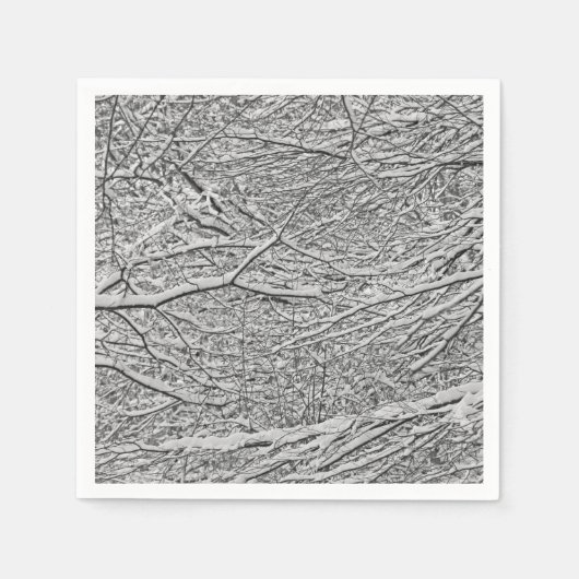 Snowy Branches Papieren servet (Voorkant)