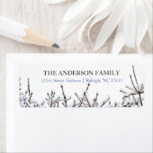 Snowy Branches - Retouradreslabels Etiket (Insitu)