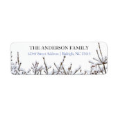 Snowy Branches - Retouradreslabels Etiket (Voorkant)