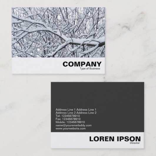 Snowy Branches Visitekaartje (Voorkant / Achterkant)