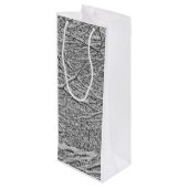 Snowy Branches Wine Gift Bag Wijn Cadeautas (Achterkant Gekanteld)