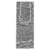 Snowy Branches Wine Gift Bag Wijn Cadeautas (Voorkant)