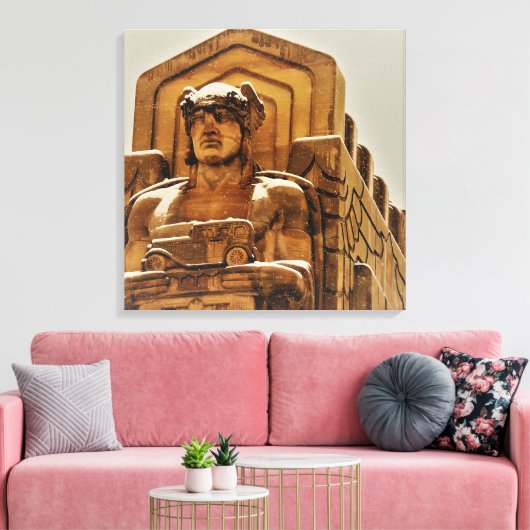 Snowy Bridge-beeld Canvas Afdruk (Insitu (Woonkamer))