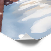 Snowy Bridge Boykin Spaniel Christmas Art Perfect Poster (Hoek)